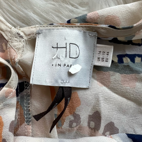 Anthropologie Women HD In Paris Tank Top Blouse Paisley Sleeveless Asymmetric 12 - Picture 5 of 5